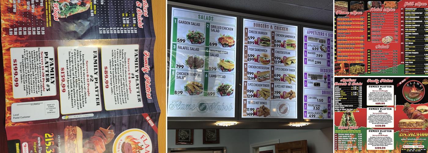 Flame Kabob Menu