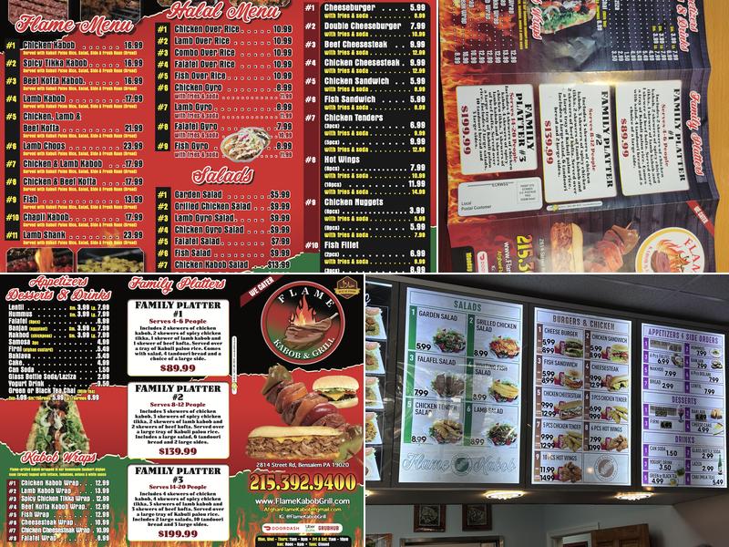 Flame Kabob Menu