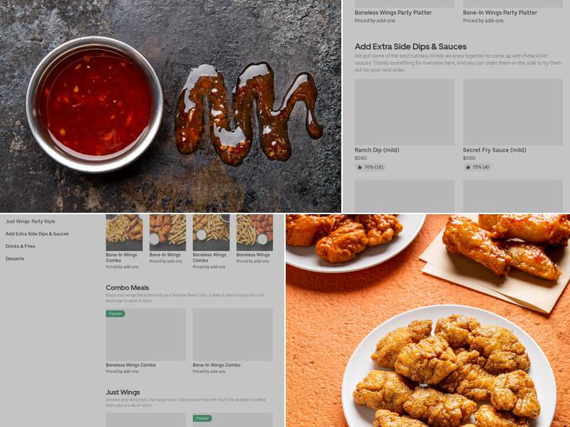 It's Just Wings Menu