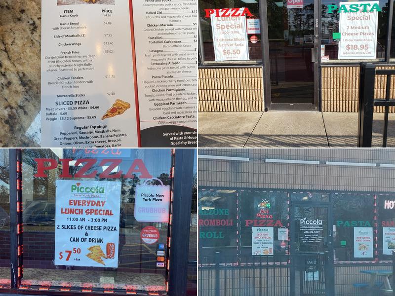 Pizza Piccola New York Style Menu