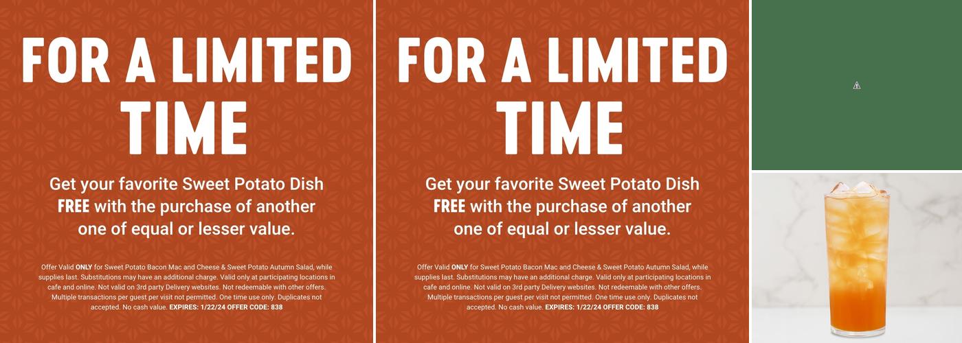 Corner Bakery Menu