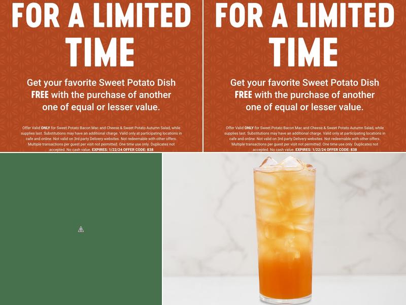 Corner Bakery Menu