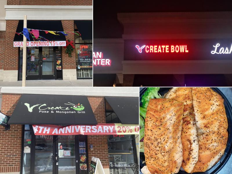 V Create Bowl Poke & Mongolian Grill