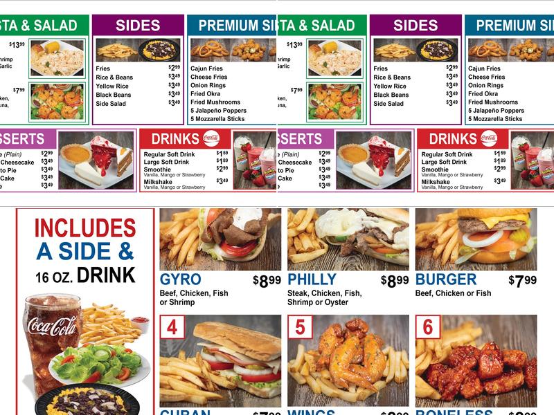 Sam’s seafood & chicken Menu