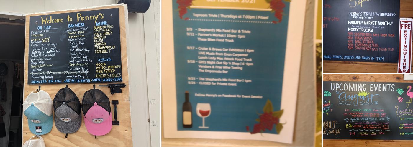 Penny's Beer Garden Menu