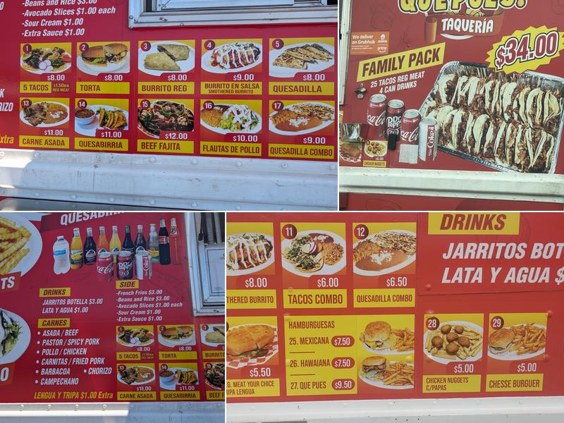 Taqueria Que Pues Menu