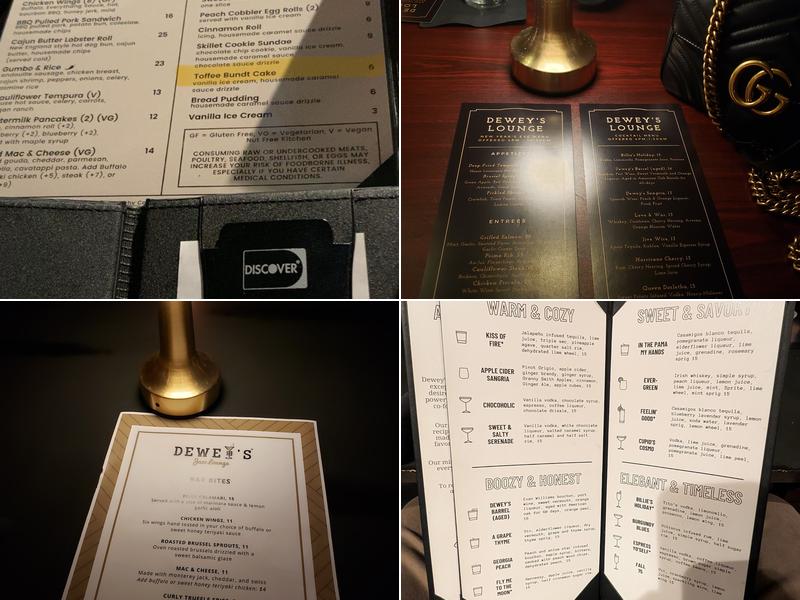 Dewey's Jazz Lounge Menu