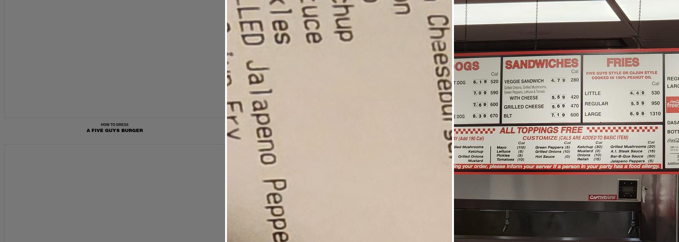 Five Guys Menu