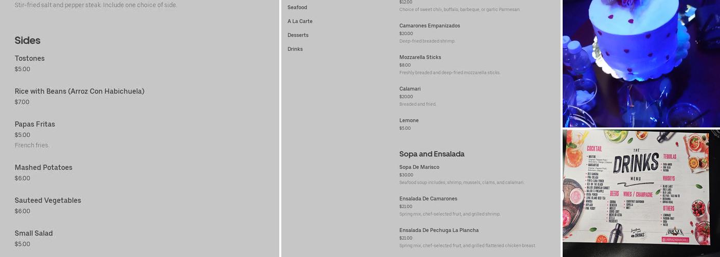 La Braza Bar & Grill Menu