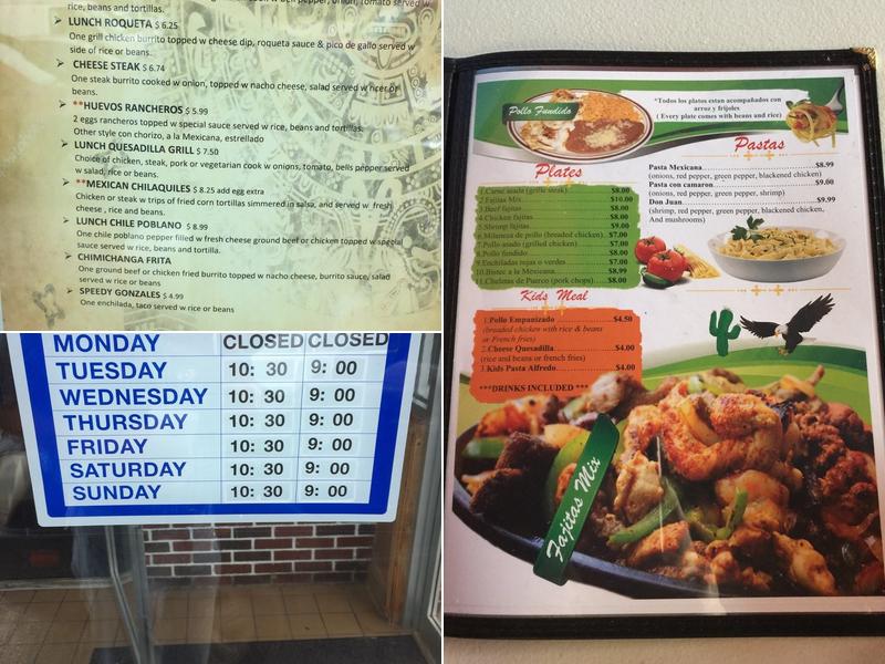 Taqueria simón LLC Menu