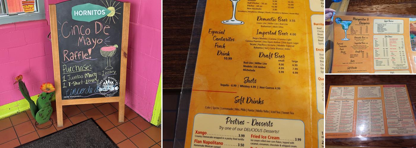 Los Cantaritos Mexican Grille Menu