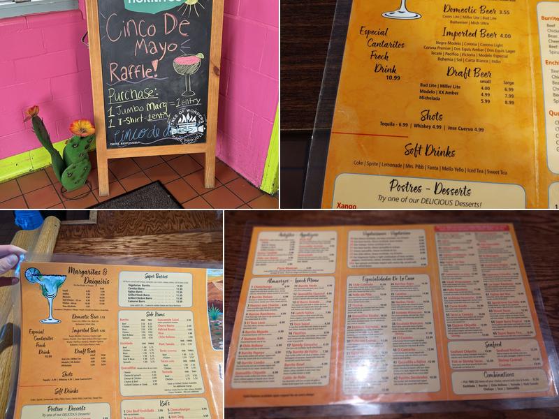 Los Cantaritos Mexican Grille Menu