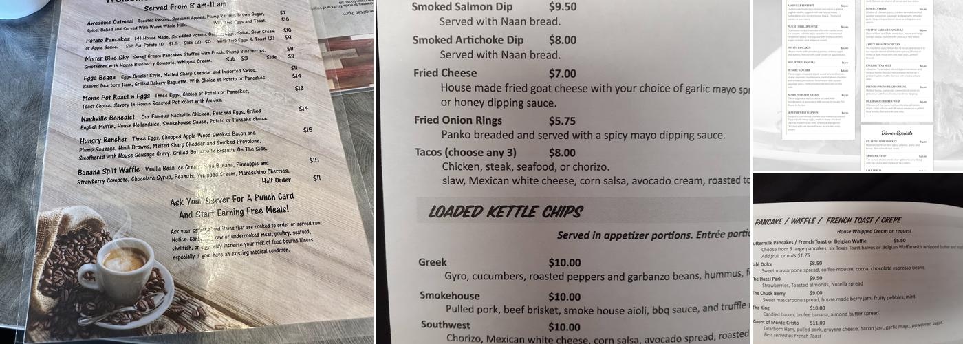 The Copper Kettle Menu