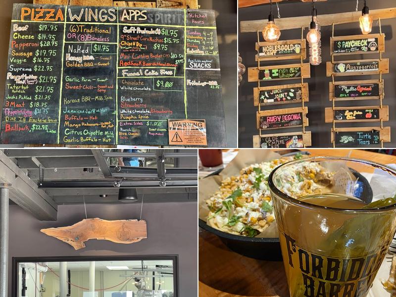 Forbidden Barrel Brewing Company Menu