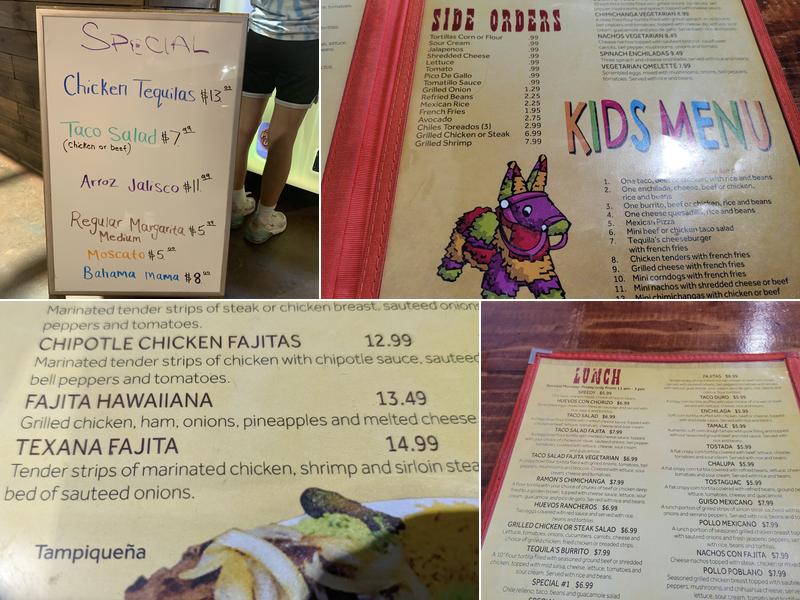 Tequila's Mexican Grill Menu