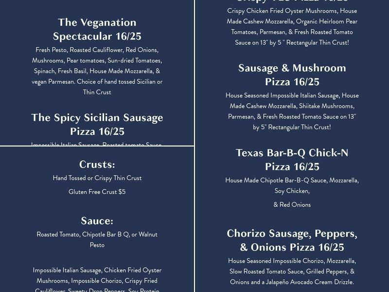 World Party Pizza Menu