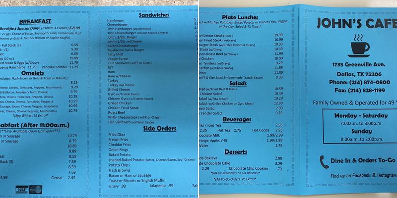 Jegol Cafe & Grocery Menu