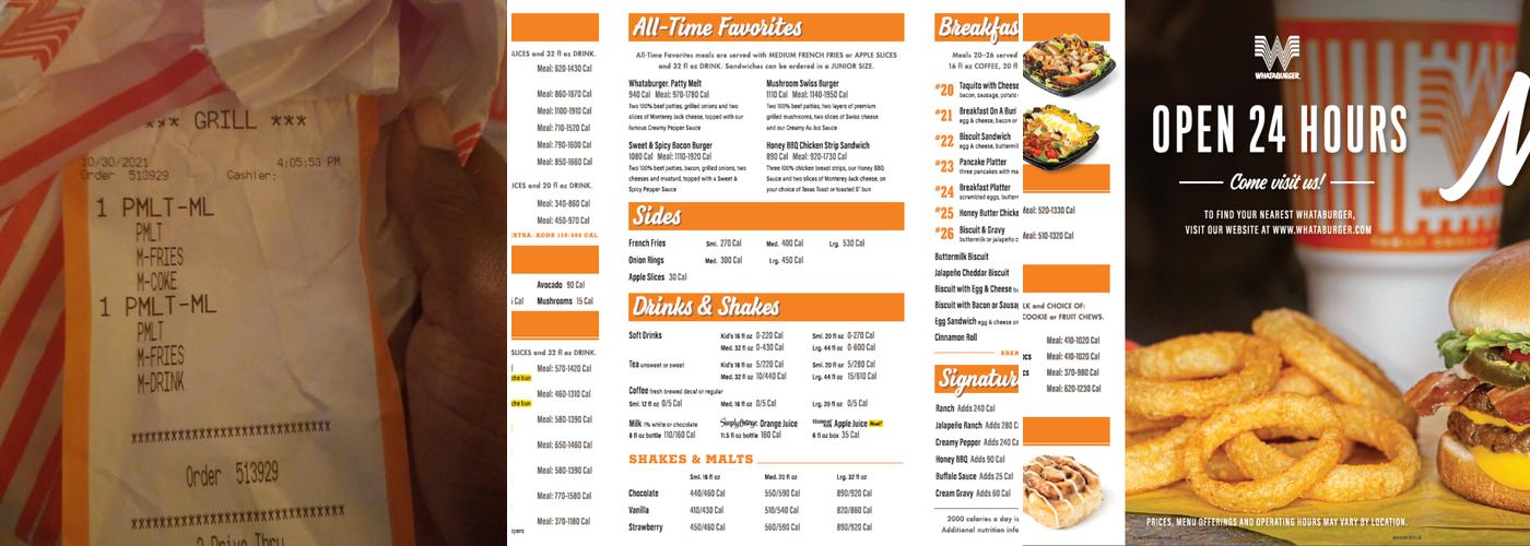 Whataburger Menu