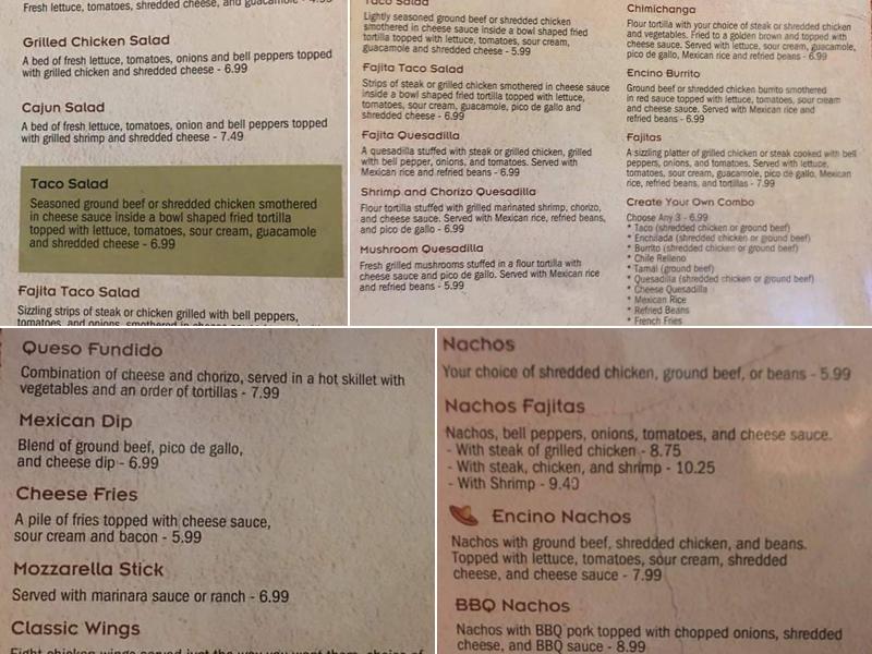 Los Encinos Bruce Menu