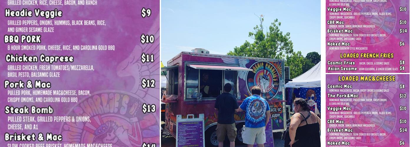 Cosmic Charlie's Grateful Grill Menu