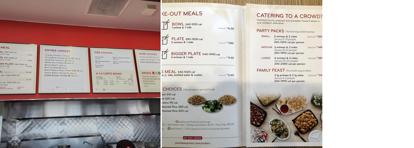 Panda Express Menu