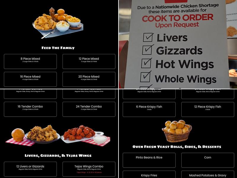 Hartz Chicken Buffet Menu