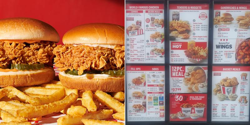 KFC Menu