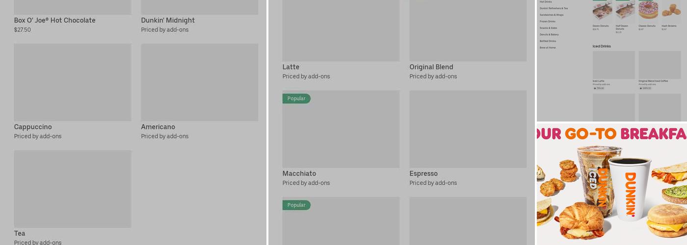 Dunkin' Menu