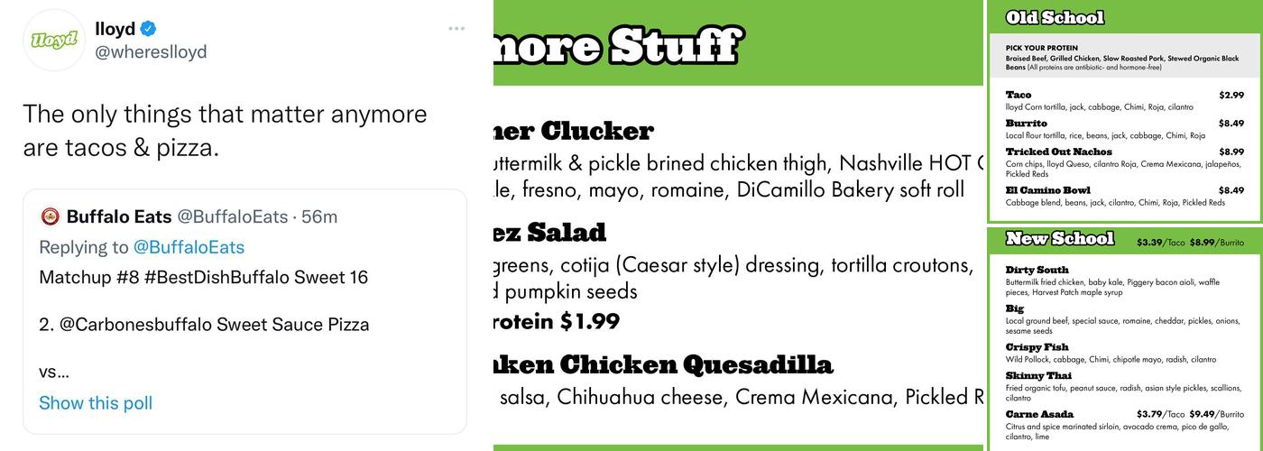 lloyd Taco Trucks Menu