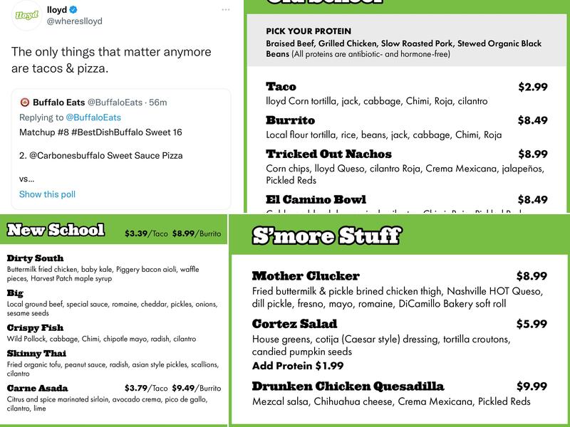 lloyd Taco Trucks Menu