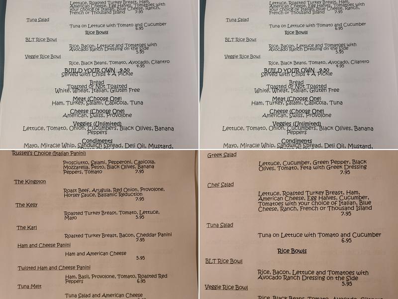 The Big Fork and Spoon Menu