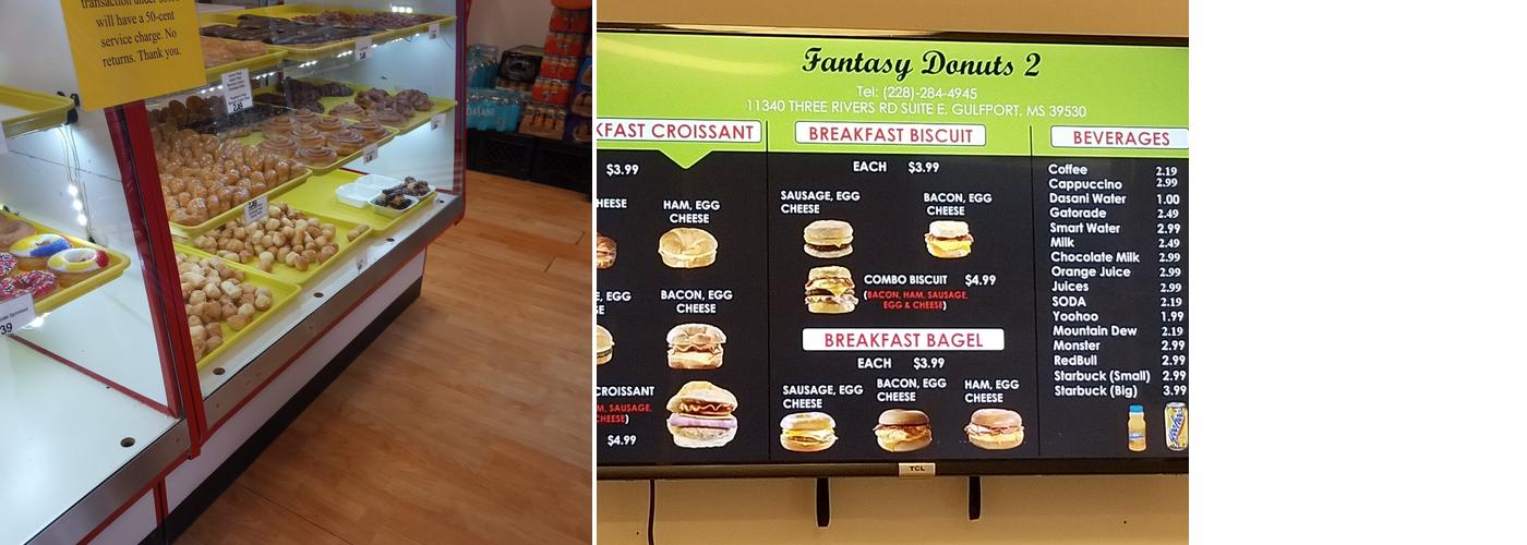 Fantasy2 Donuts Menu