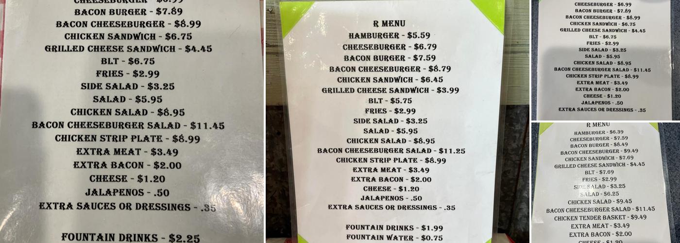 R House Menu