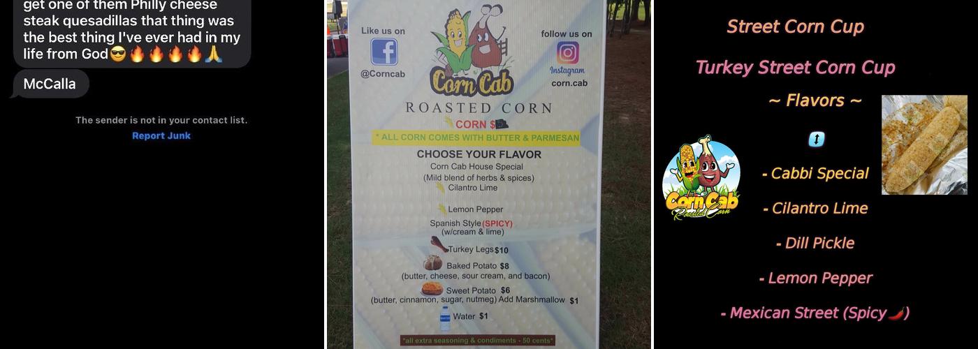 Corn Cab Roasted Corn Menu