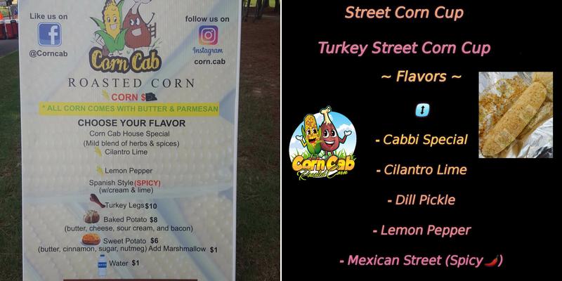 Corn Cab Roasted Corn Menu