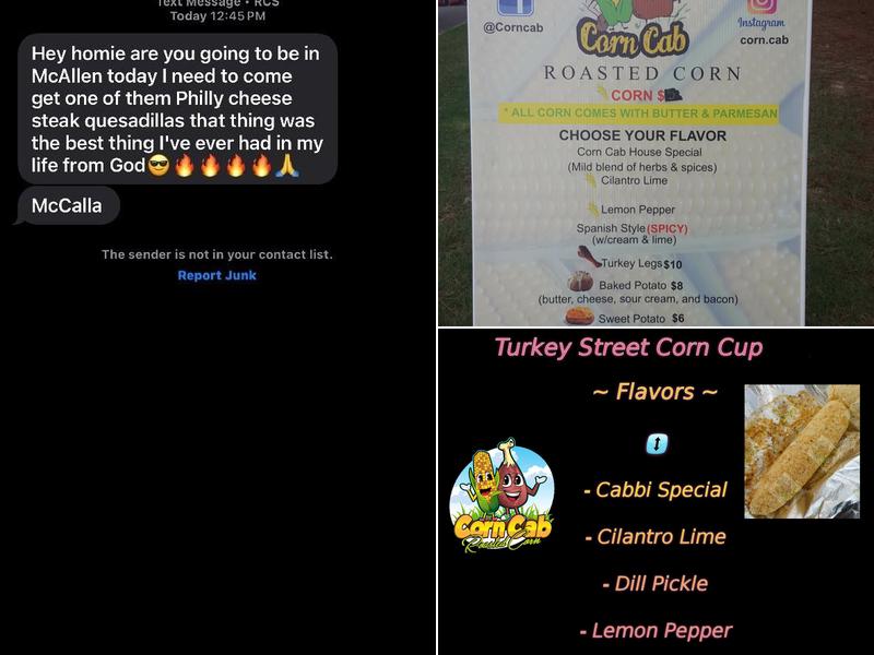 Corn Cab Roasted Corn Menu