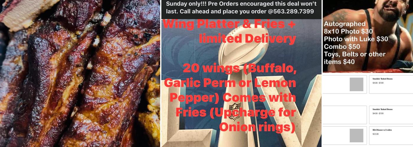 Toni's Smokin' Grill Menu