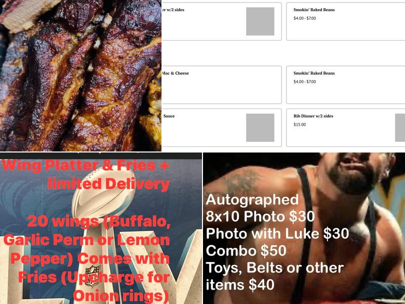 Toni's Smokin' Grill Menu