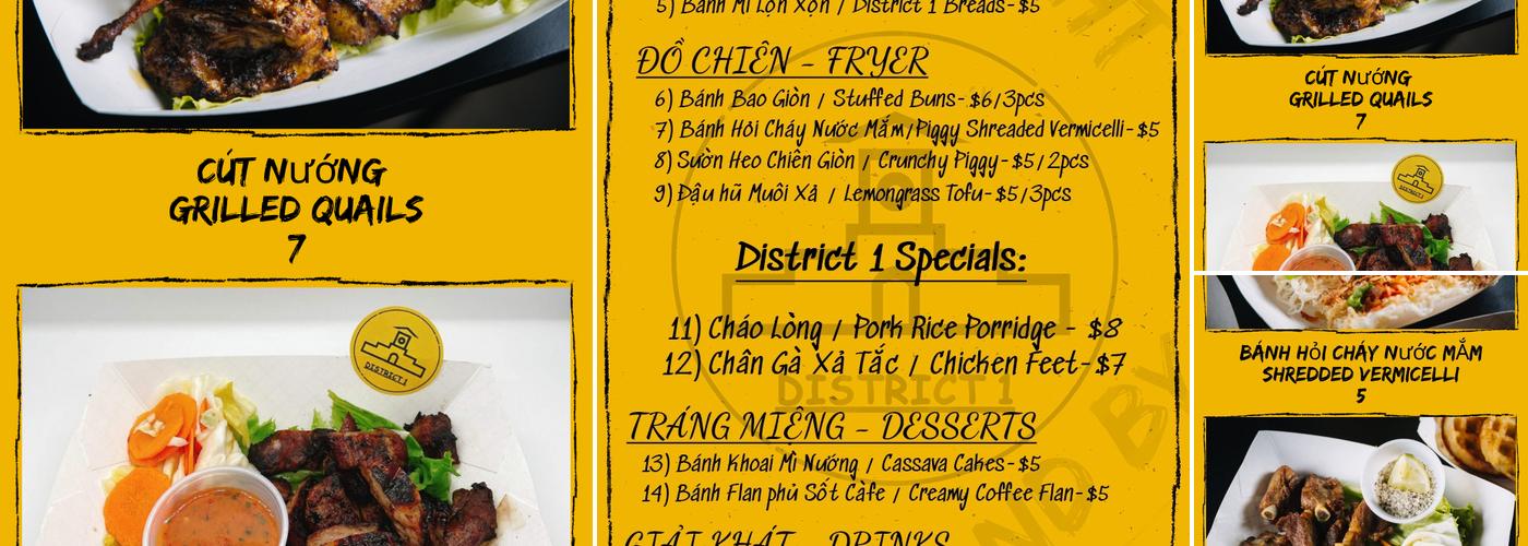 District 1 Menu