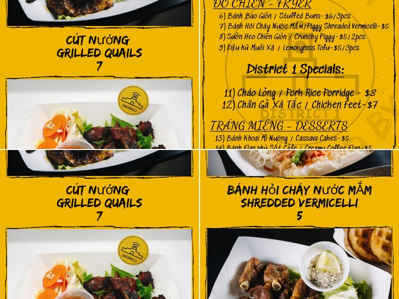 District 1 Menu