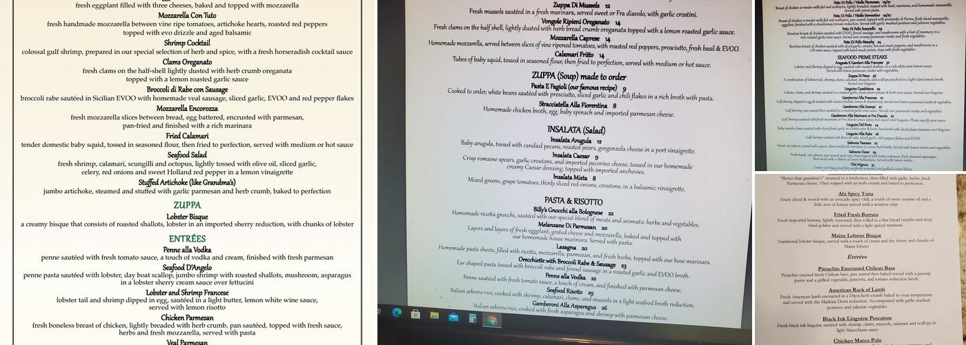 Amore Ristorante | Brick Township New Jersey Menu