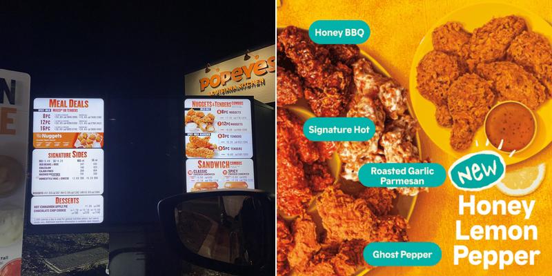 Popeyes Louisiana Kitchen Menu