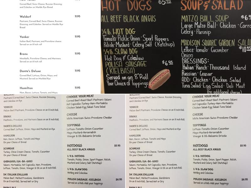 Nana's New York Deli Menu
