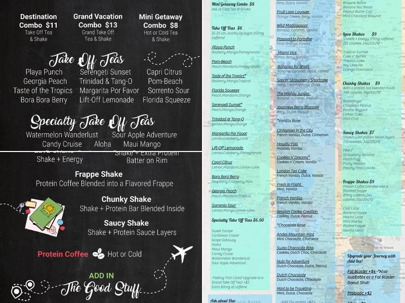 Destination Nutrition101 Menu