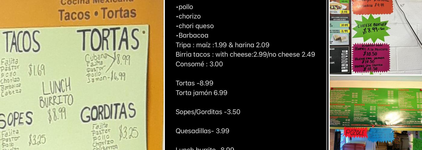 El Jefe cocina mexicana Menu