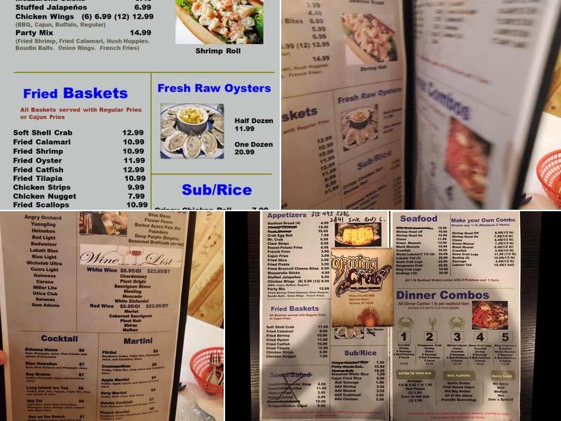 Storming Crab Syracuse Menu