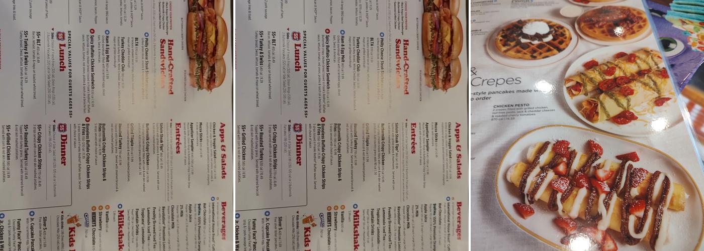 IHOP Menu