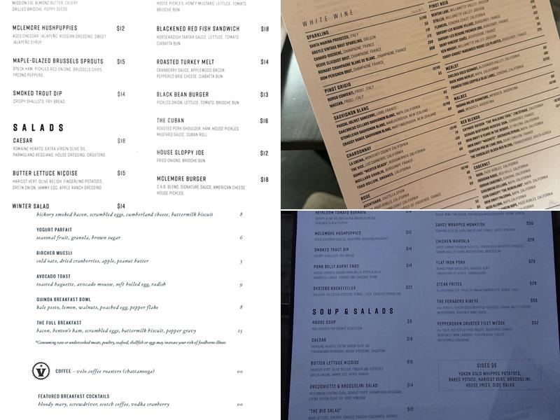 The Creag at McLemore Menu