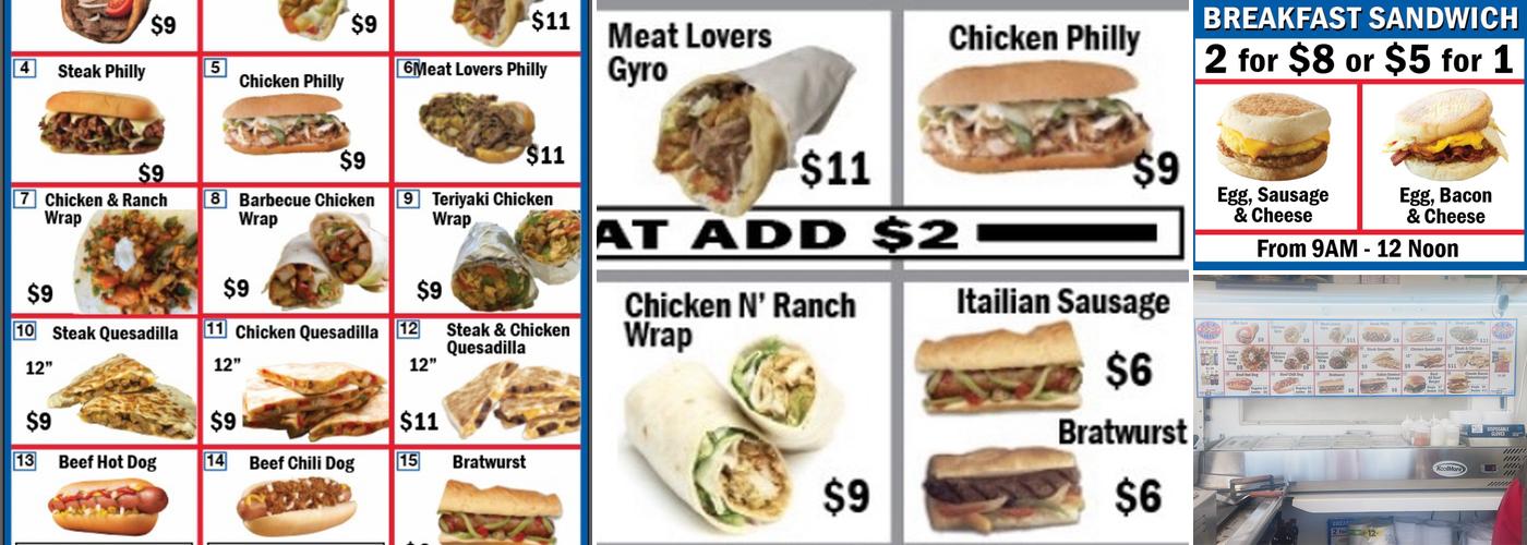 Tee Grill Menu