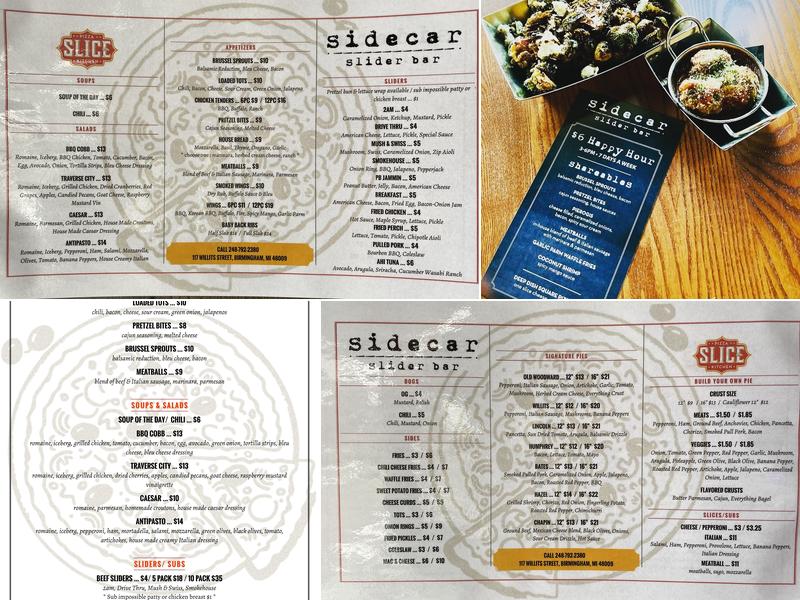 Slice Pizza Kitchen Menu